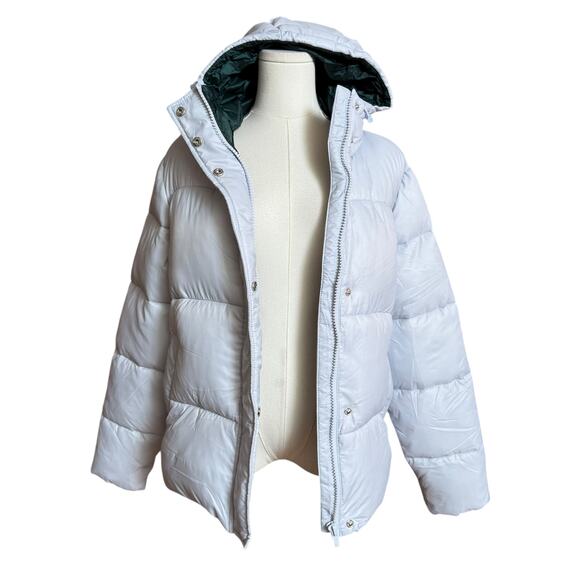 PINK NEW Marshmallow Puffer Coat Jacket Size XS Snap Front with Zipper Closure - Picture 8 of 12